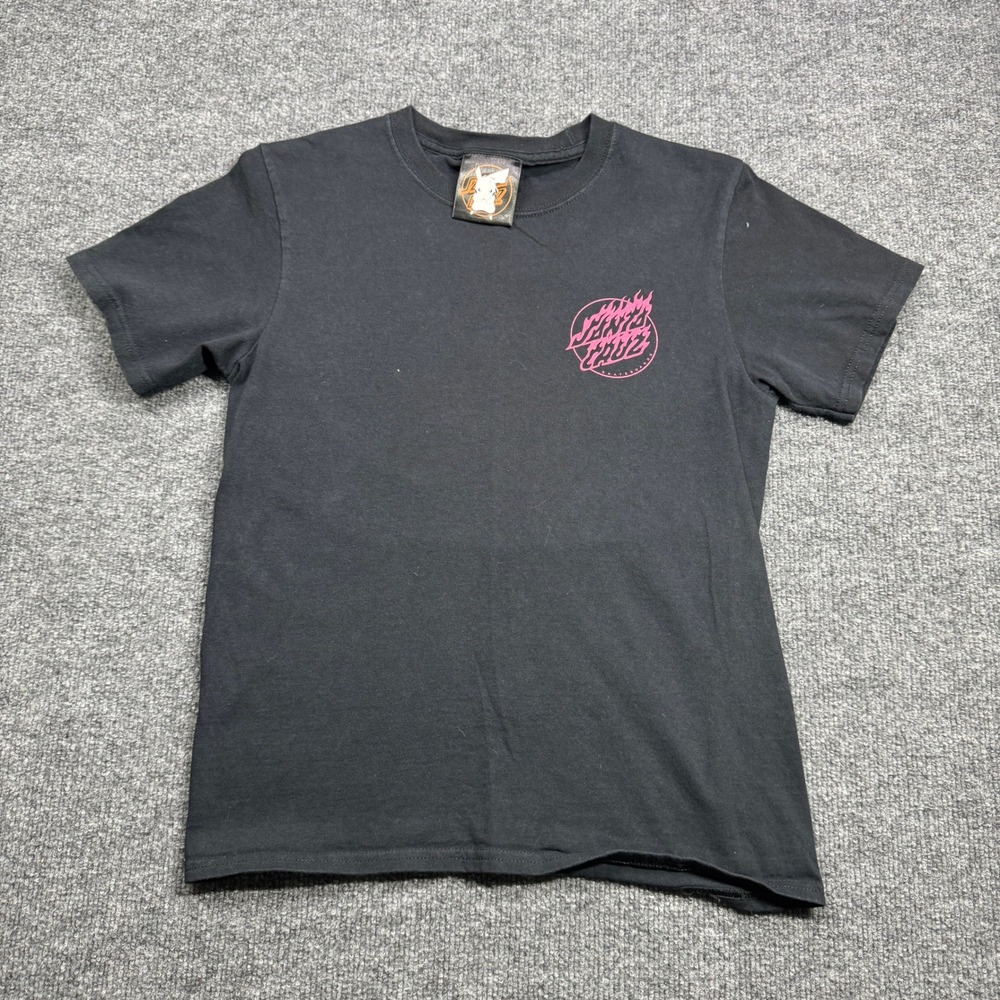 Santa Cruz Pokemon Charmander T Shirt Youth L Black Pink Graphic Skate